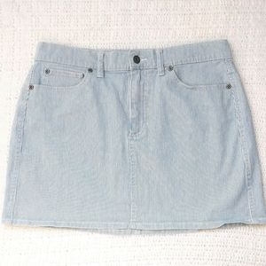 TWO BY VINCE CAMUTO Denim Striped Mini Skirt